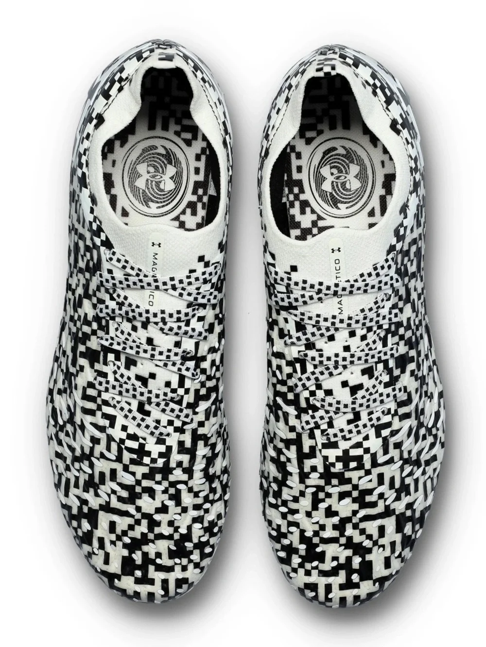 Under Armour Magnetico Elite 5 FG soccer black and white pixel